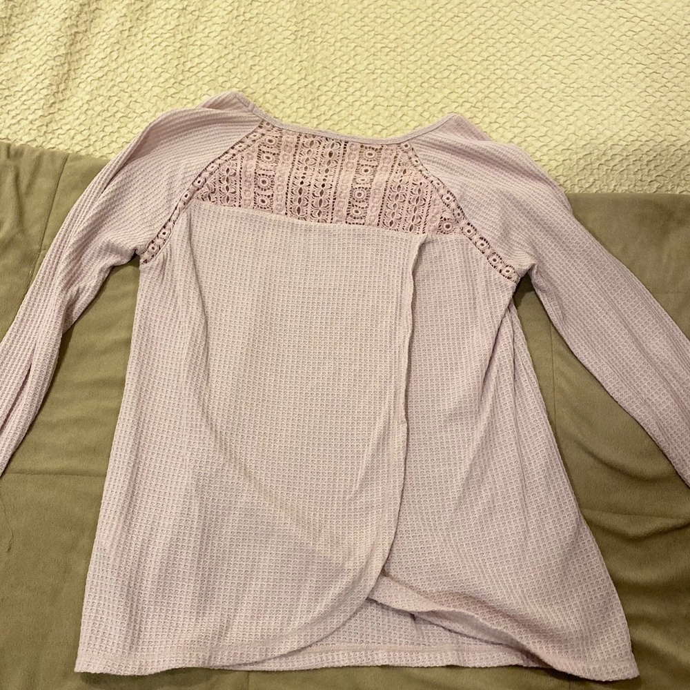 Pink long sleeve with slight open back